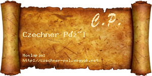 Czechner Pál névjegykártya
